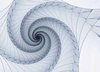 Fototapeta  Nice Wall, Niebieski spiralny fractal  254x183 cm - Nice Wall