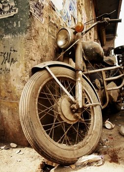 Fototapeta Nice Wall Stary motocykl 183x254 cm - Nice Wall