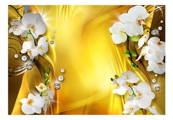 Fototapeta, Orchidea w złocie, 100x70 cm - DecoNest
