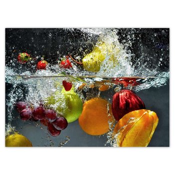 Fototapeta Owoce wpadające do wody, 254x184cm - www.ZeSmakiem.Com
