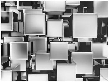 Fototapeta Platynowe bloki 3D, 2 elementy, 200x150 cm - Oobrazy