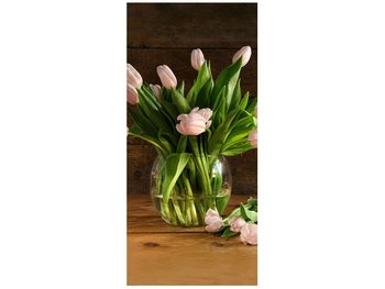 Fototapeta, Pudrowy tulipan, 1 elementów, 95x205 cm - Oobrazy