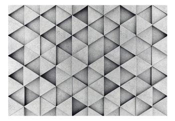 Fototapeta, Szare trójkąty, 200x140 cm - DecoNest