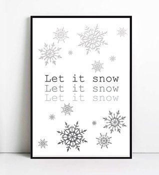 Fox Art Studio, Plakat Let It Snow,  wymiary 40x50 cm - FOX ART STUDIO