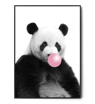 Fox Art Studio, Plakat Panda Bubble Gum, wymiary 21x29,7 cm - FOX ART STUDIO