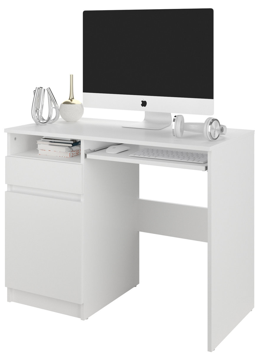 Фото - Офісний стіл Framire Biurko Modern N-35 lewe biały