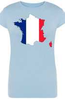 Francja Flaga Damski T-shirt Logo Modny Rozm.M