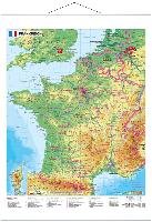 Frankreich physisch 1 : 1.500 000. Wandkarte mit Metallbeleistung - Stiefel Heinrich