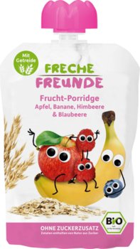 Freche Freunde BIO Mus Owsianka Banan Jagoda Malina - Freche Freunde