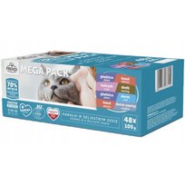 FRENDI Rybne Smaki kawałki w Sosie Mokra Karma Dla Kota 48x100g
