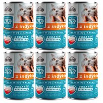 FRENDI z Indykiem kawałki w delikatnym sosie - mokra karma dla kota - 6x400g