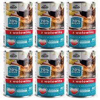 FRENDI z Wołowiną kawałki w delikatnym sosie - mokra karma dla psa - 6x1250g