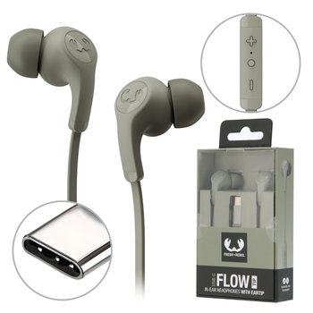 FRESH 'N REBEL SŁUCHAWKI PRZEWODOWE USB-C DOKANAŁOWE FLOW TIP DRIED GREEN - Fresh N Rebel