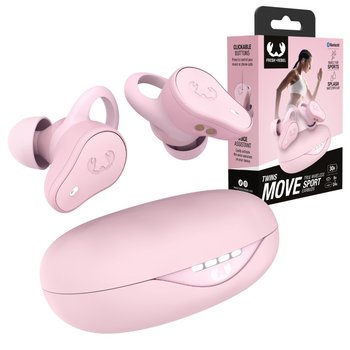 FRESH 'N REBEL SŁUCHAWKI SPORTOWE BEZPRZEWODOWE DOKANAŁOWE TWINS MOVE PASTEL PINK - Fresh N Rebel