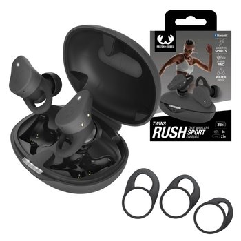 FRESH 'N REBEL SŁUCHAWKI SPORTOWE BEZPRZEWODOWE DOKANAŁOWE Z ANC TWINS RUSH STORM GREY - Fresh N Rebel