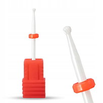 Frez Ceramiczny Do Paznokci Skórek Kulka Czerwony Do Ściągania Hybryd Żelu