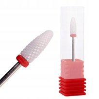 Frez Ceramiczny Do Paznokci Skórek Stożek Czerwony Do Ściągania Hybryd Żelu