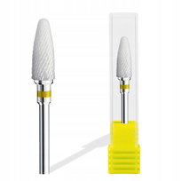 Frez Ceramiczny Do Paznokci Skórek Stożek Żółty Do Ściągania Hybryd Żelu