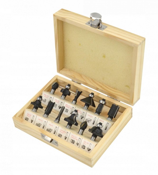 Frez do drewna AWTOOLS, 8 mm, 12 szt