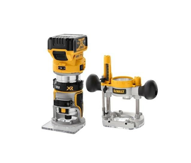 Frezarka DEWALT, 18V, 2w1, 8 mm, 2x5,0 Ah, Tstak