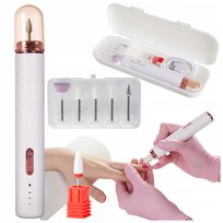 Frezarka do paznokci Manicure Pedicure bezprzewodowa 6 frezów domowe SPA