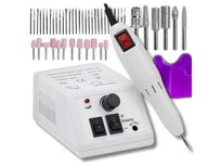 Frezarka do paznokci manicure pedicure DM 2000 + zestaw frezów | 15000 obr/min, Twist Lock, obroty lewo/prawo, płynna regulacja, mocna 10W, do skórek i żelu