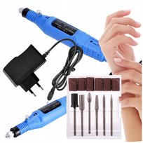 FREZARKA DO PAZNOKCI uniwersalna MANICURE PEDICURE + wymienne FREZY ZESTAW