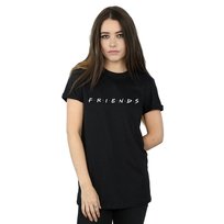 Friends Damska Bawełniana Koszulka Z Logo Boyfriend (XL 8,5-9 / Czarny) Friends