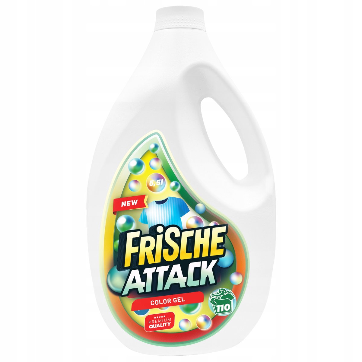 Color Attack FRISCHE ATTACK COLOR Płyn Żel do Prania Kolorów Tkanin Kolorowych 5,5L ...