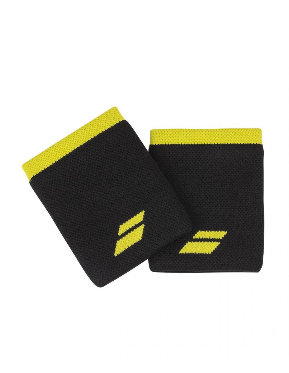 Frotka Babolat LOGO JUMBO czarno-żółta x 2 szt.-Zdjęcie-0