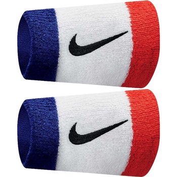 Frotka na rękę Nike szeroka Swoosh niebiesko biało czerwona 2szt N0001586620 - Nike