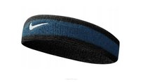 Frotka tenisowa na głowę Nike Swoosh Headband niebiesko-czarna Nike