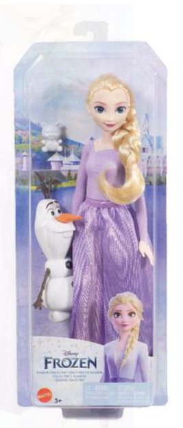 Zdjęcia - Figurka / zabawka transformująca Mattel Frozen Ruchoma Lalka Elsa Z Bałwankiem Olafem Zestaw Kraina Lodu 