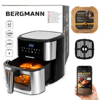 Frytkownica beztłuszczowa airfryer frytownica BERGMANN YO 1 komora 6,5l 1500W 8 programów Bergmann