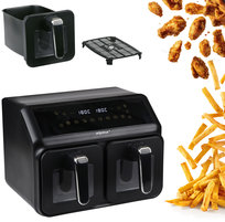 FRYTKOWNICA BEZTŁUSZCZOWA PODWÓJNA 8 PROGRAMÓW XXL 8L 2X4L 1700W CYFROWA