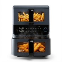 FRYTKOWNICA BEZTŁUSZCZOWA PODWÓJNA AR3 6.5L + 3.5L2500W 10 PROGRAMÓW