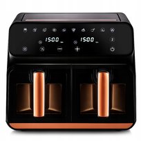 FRYTKOWNICA DWUKOMOROWA BEZTŁUSZCZOWA AIRDWELLER AIR FRYER 2400W 9L ZŁOTA