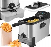 FRYTKOWNICA TRADYCYJNA OLEJOWA 3L FILTR OLEJU FRYTOWNICA TERMOSTAT 2000W
