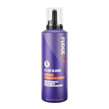 Fudge, Clean Blonde Violet Xpander Foam pianka dodająca objętości i tonująca włosy blond, 200 ml - Fudge