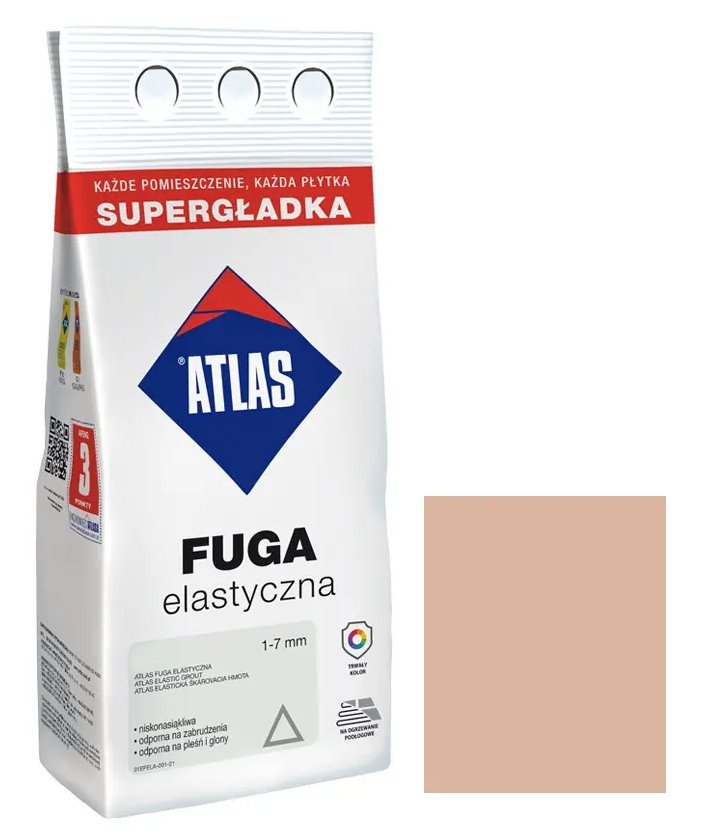 Фото - Фарба / емаль Atlas Fuga elastyczna 1-7mm 206 cappuccino 2 kg 