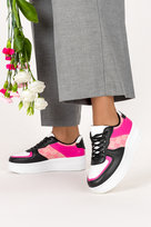 Fuksjowe trampki creepersy na platformie buty sportowe sznurowane Casu RAC-12-38