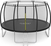 FUNFIT, Trampolina ogrodowa z siatką wewnętrzną i drabinką, 374 cm 12 ft