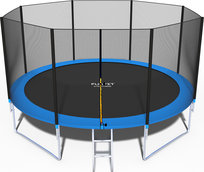 FUNFIT, Trampolina ogrodowa z siatką zewnętrzną i drabinką, 14 FT/435 cm