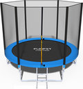 FUNFIT, Trampolina ogrodowa z siatką zewnętrzną i drabinką, 252 cm 8 ft - FUNFIT