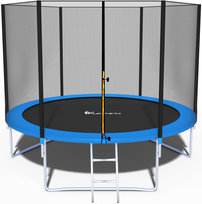 FUNFIT, Trampolina ogrodowa z siatką zewnętrzną i drabinką, 312 cm 10 ft