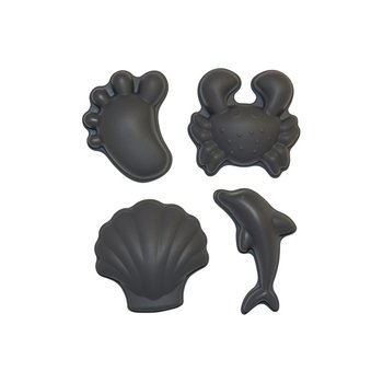 Funkit World, foremki do piasku Scrunch silikonowe, ciemny szary - Scrunch