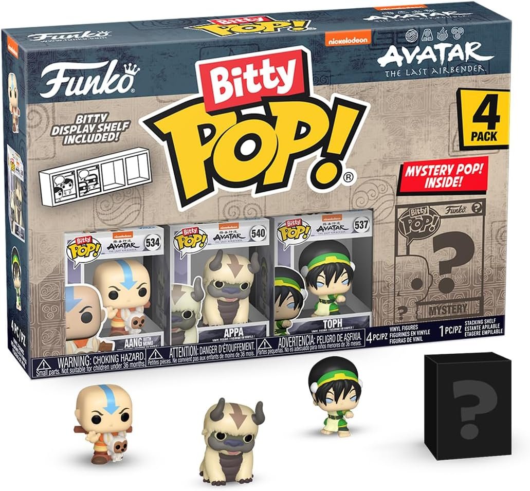 funko pop! avatar the last airbender bitty 4 pack 2.5cm aang