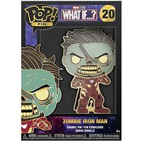 Funko Pop! Duża emaliowana przypinka MARVEL: Marvel - Iron Man - co jeśli - ZOMBIE TONY STARK - Marvel co jeśli emaliowane szpilki - broszka kolekcjonerska