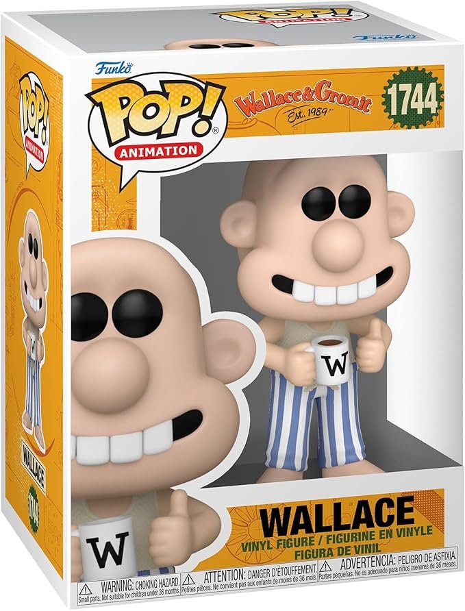 Funko POP! Movies: Wallace in Pajamas & Gromit - Wallace in Pajamas in Pajamas - Wallace And Gromit - Figura in Vinile da Collezione - Idea Regalo - Merchandising Ufficiale - Movies