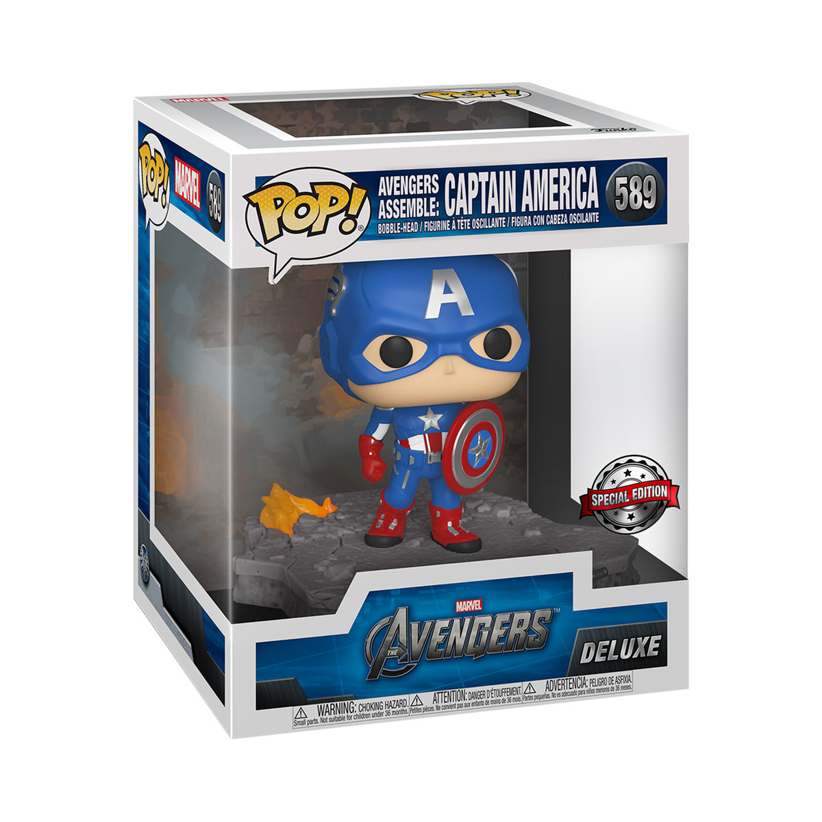 Funko POP! Marvel, figurka kolekcjonerska, Captain America, 589